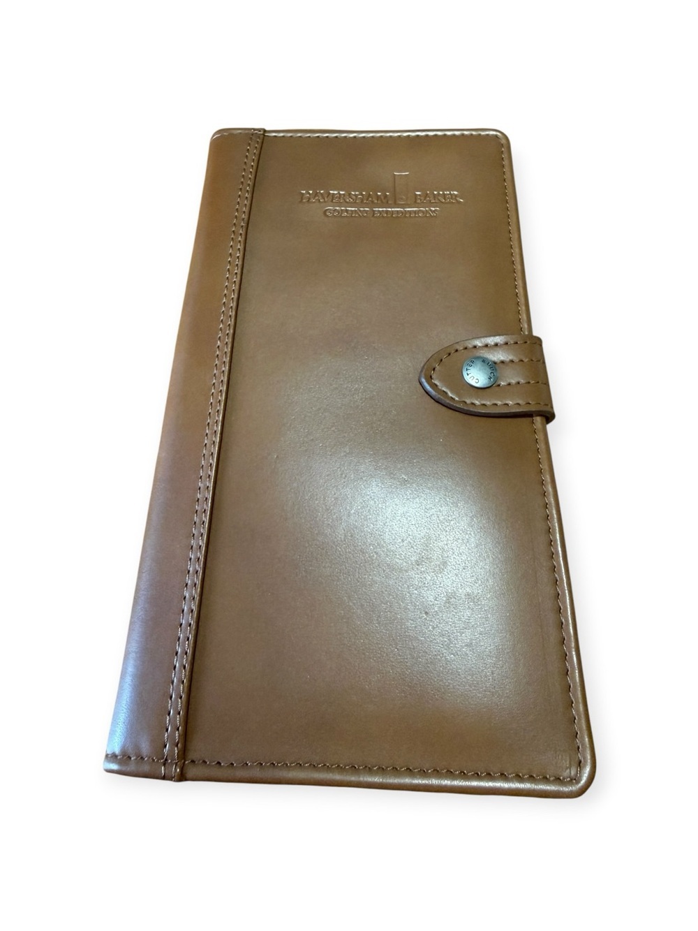 Cutter & Buck Leather Passport Holder Travel Wallet Organizer Brown Brand New
